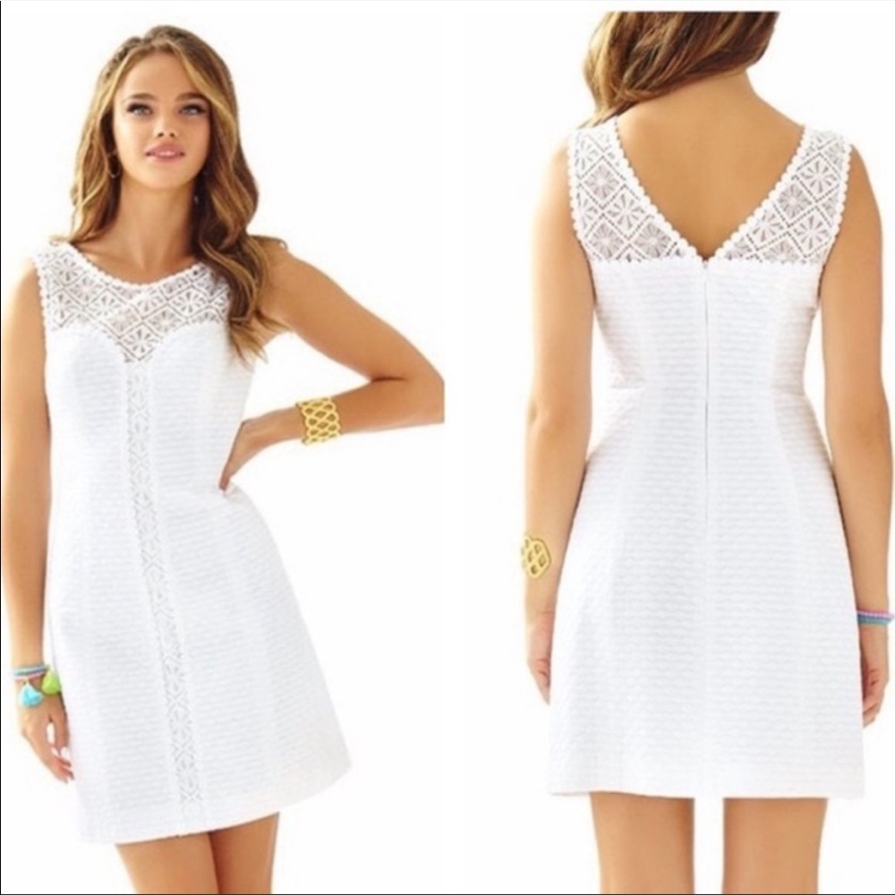 Lily Pulitzer White Lace Cotton Shift Dress 2